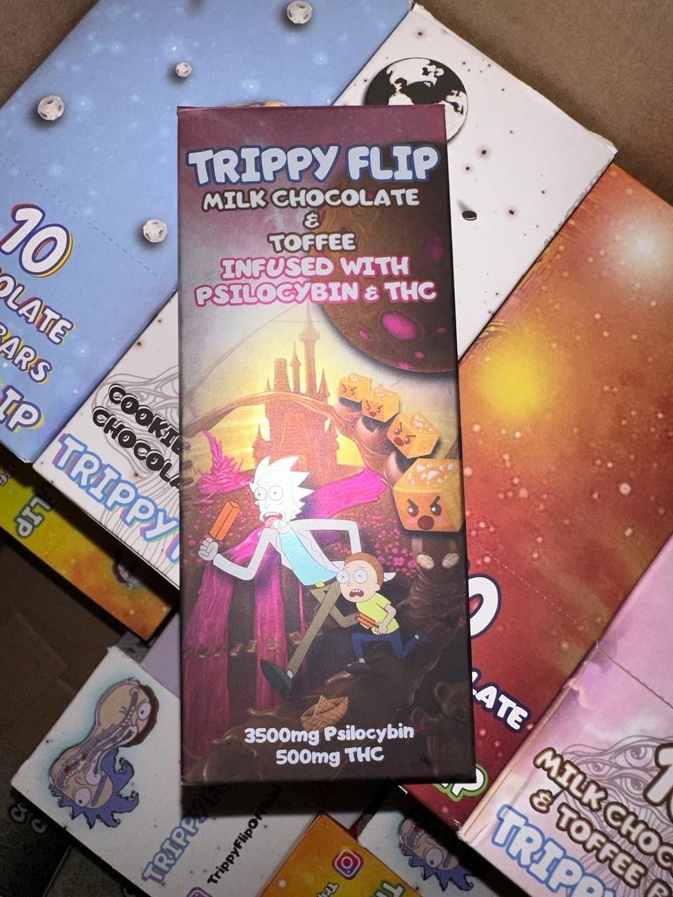 Buy Trippy Flip Milk Chocolate – 3500mg Psilocybin & 500mg THC Online